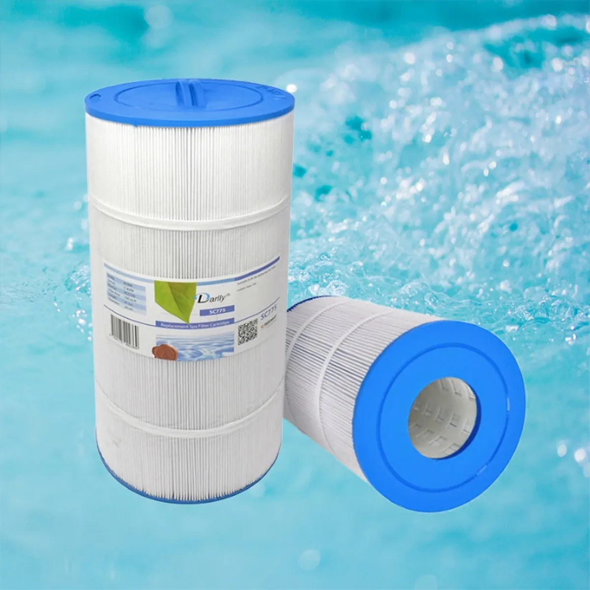 Spa filter 100 sq. ft. u/ gjenger, vaskbart (Caldera)
