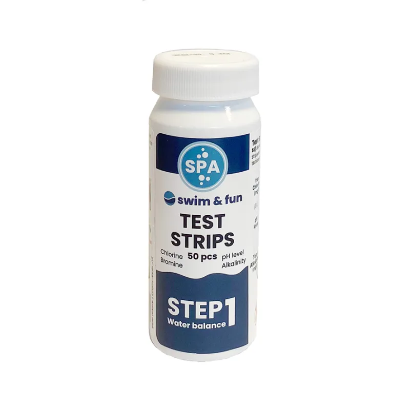 S&F Spa Teststrips (pH / klor / bromin / alkalinitet), 50 stk