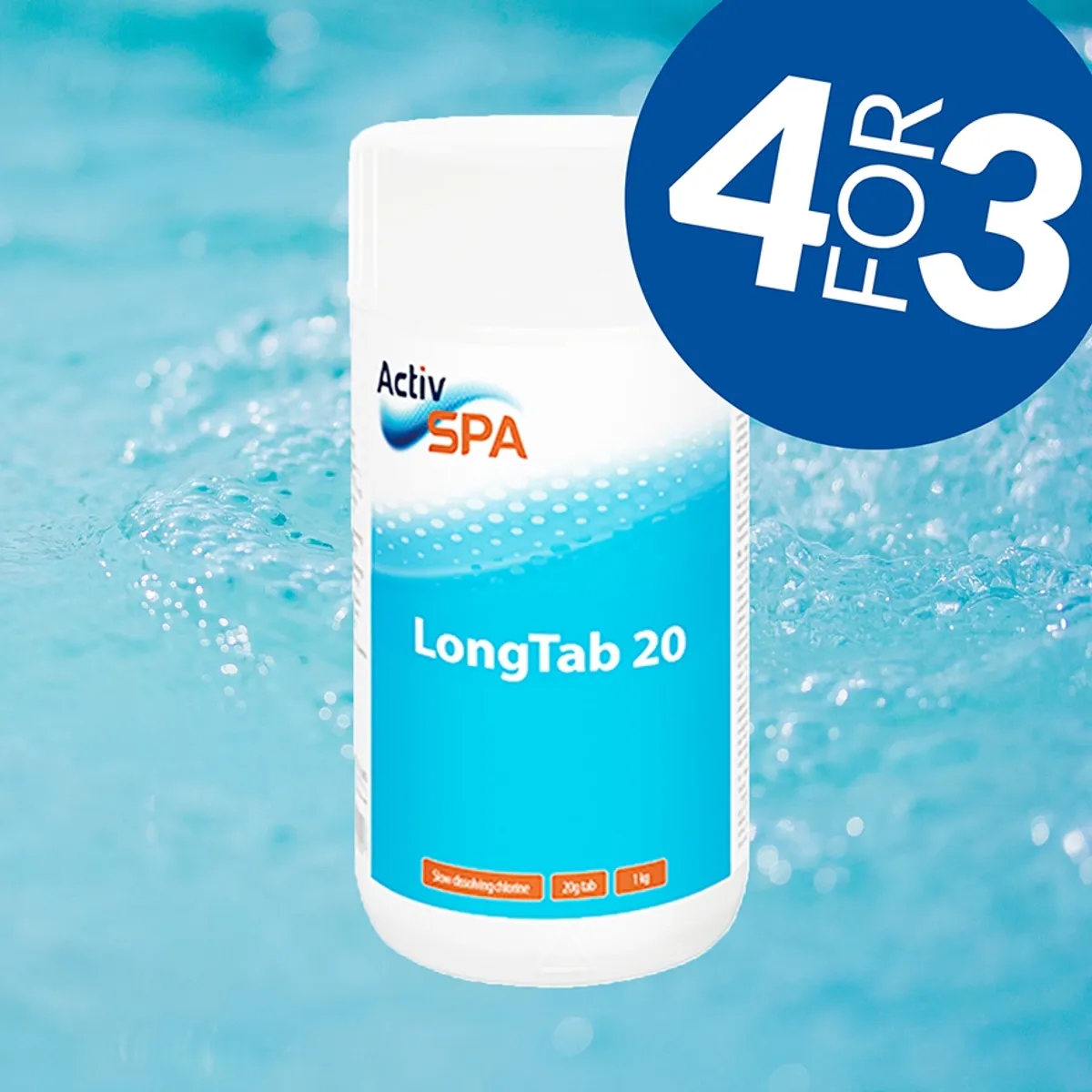 ActivSPA LongTab 20, 1kg (klortabletter) - 4pk