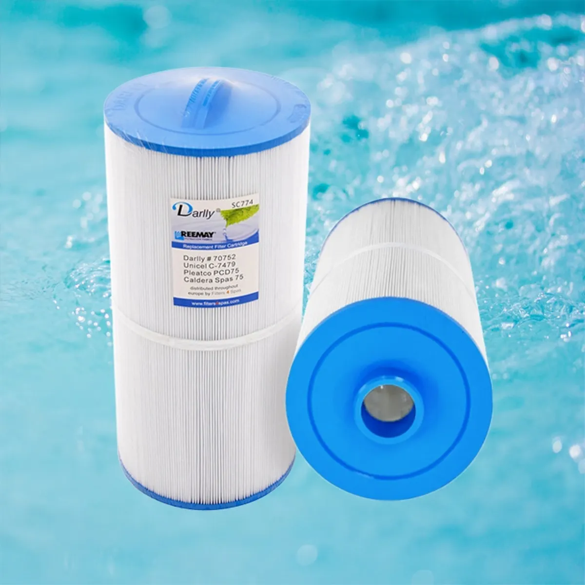 Spa filter 75 sq. ft. u/ gjenger, vaskbart (4pk - spar 25%)